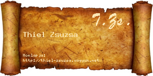 Thiel Zsuzsa névjegykártya